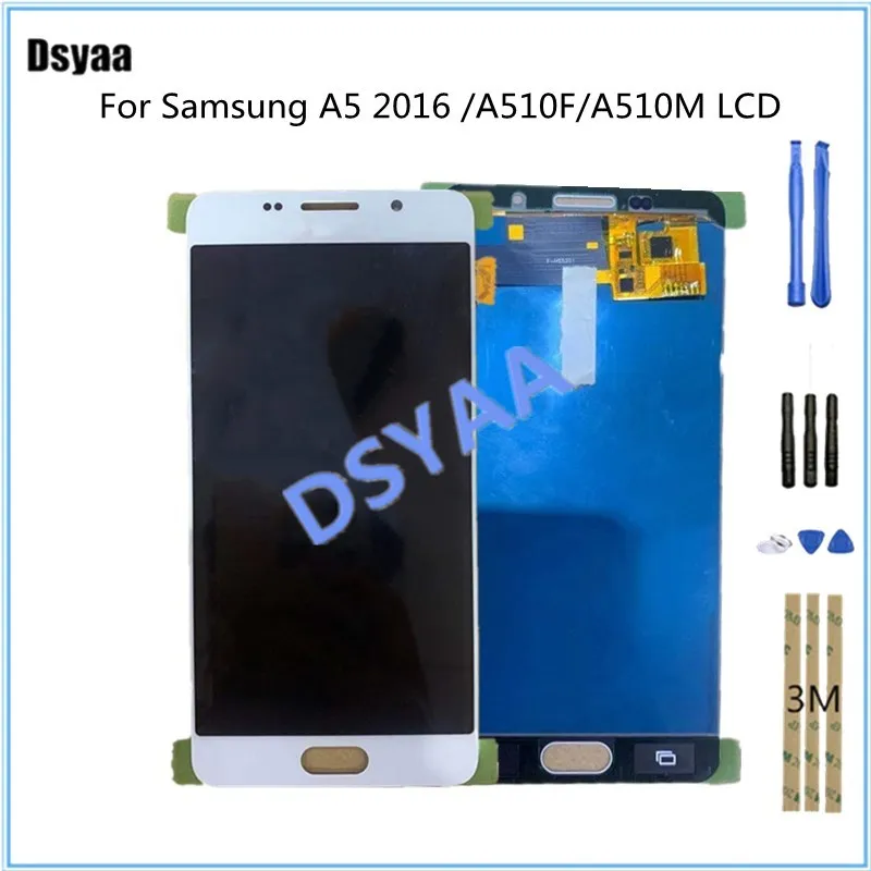 5 2 дюймов Замена для samsung Galaxy A5 2016 ЖК-дисплей A510 A510F A510M кодирующий преобразователь