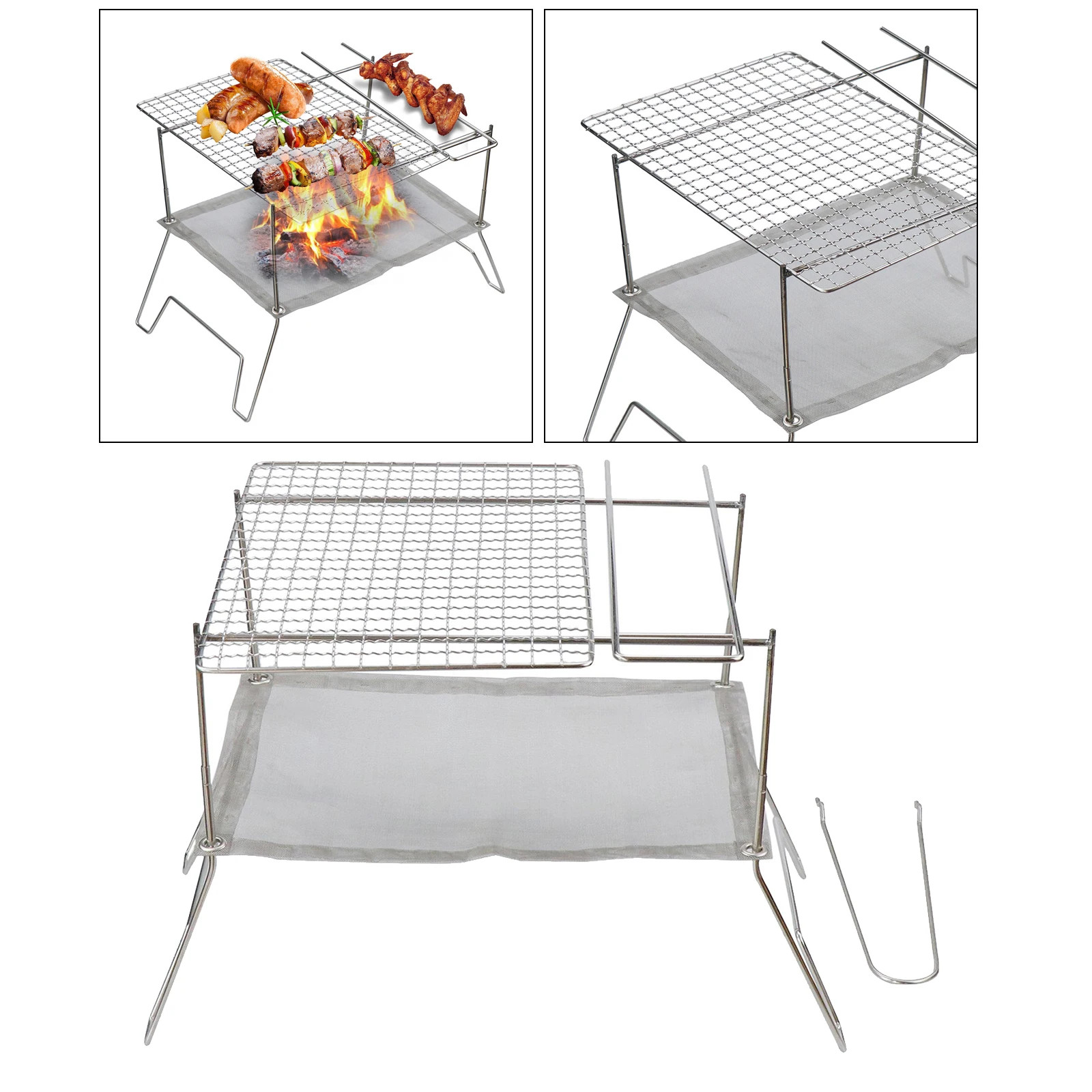 BBQ Grills Stainless Steel Barbecue Grill Outdoor Picnic Kitchen Barbecue Grill