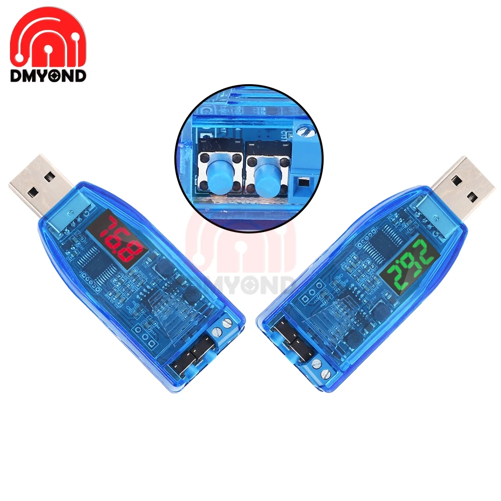 Step шаг вверх вниз 5 В до 3,3 В 9 в 12 В 24 в USB блок питания модуль красный зеленый Дисплей Напряжение вверх кнопка регулировки