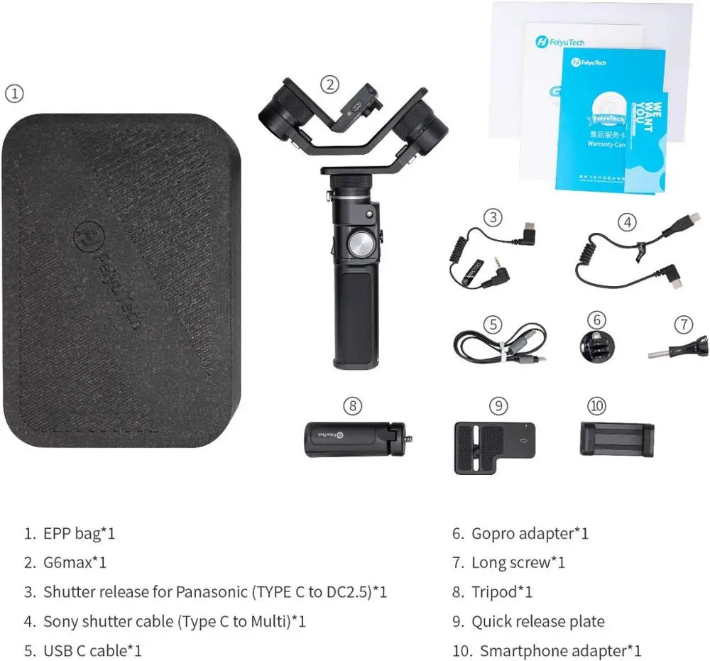 feiyutech g6 max accessories