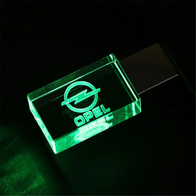 green JASTER OPEL crystal+ металлический USB флеш-накопитель 4 ГБ 8 ГБ 16 ГБ 32 ГБ 64 ГБ 128 Гб Внешняя карта памяти u диск - Цвет: green