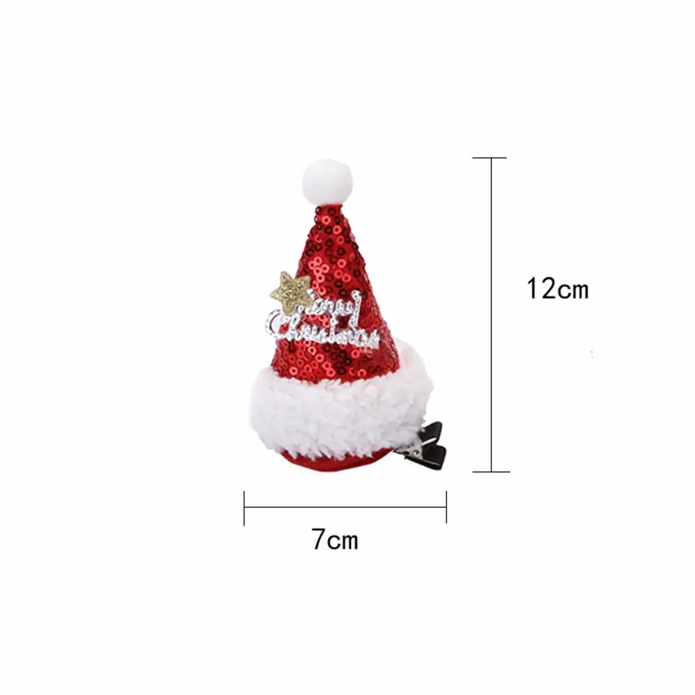 Funny Elk Ears Snowflake Santa Claus Bow Christmas Hat Hairpin Kids Hair Accessories Korean Style Headwear Christmas Hair Clip