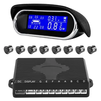 

Durable 8 Sensors Car Parking Sensor Kit ABS Digital Display Reverse Radar Monitor System Car Electronics 110x90x50mm