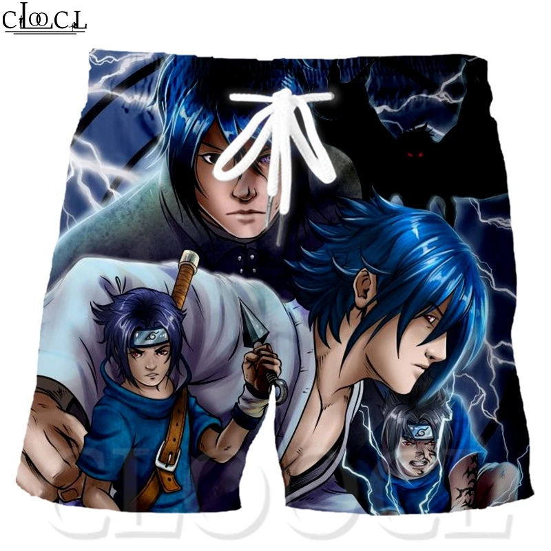 Шорты CLOOCL NARUTO HOKAGE Uchiha Sasuke мужские с узором из японского аниме свободные
