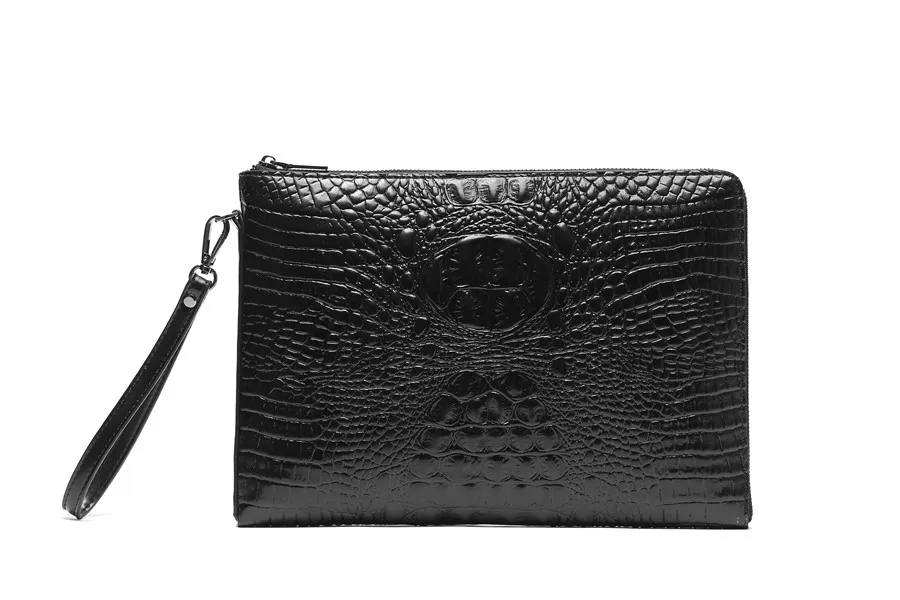new Korean men's handbags fashion leather street new crocodile pattern clutch bag