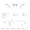 FONEX Montura de gafas de aleación de titanio de los hombres 2022 las nuevas mujeres sin montura receta cuadrado gafas miopía óptico coreano gafas 8107 ► Foto 3/6