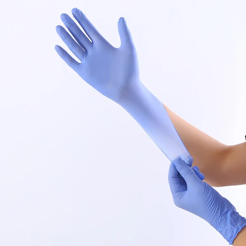 

Nitrile 100Pcs Work Glove Emulsion Disposable Stretch Safety Gloves Cleaning Tools Laboratory Protective Jobs Medical Food Grade