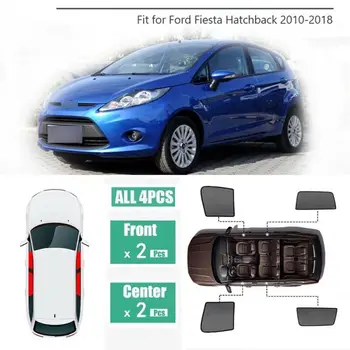 

For Ford Fiesta 2010-2018 4Pcs Windows Sunshade UV Ray Protector Mesh Block Privacy Visor