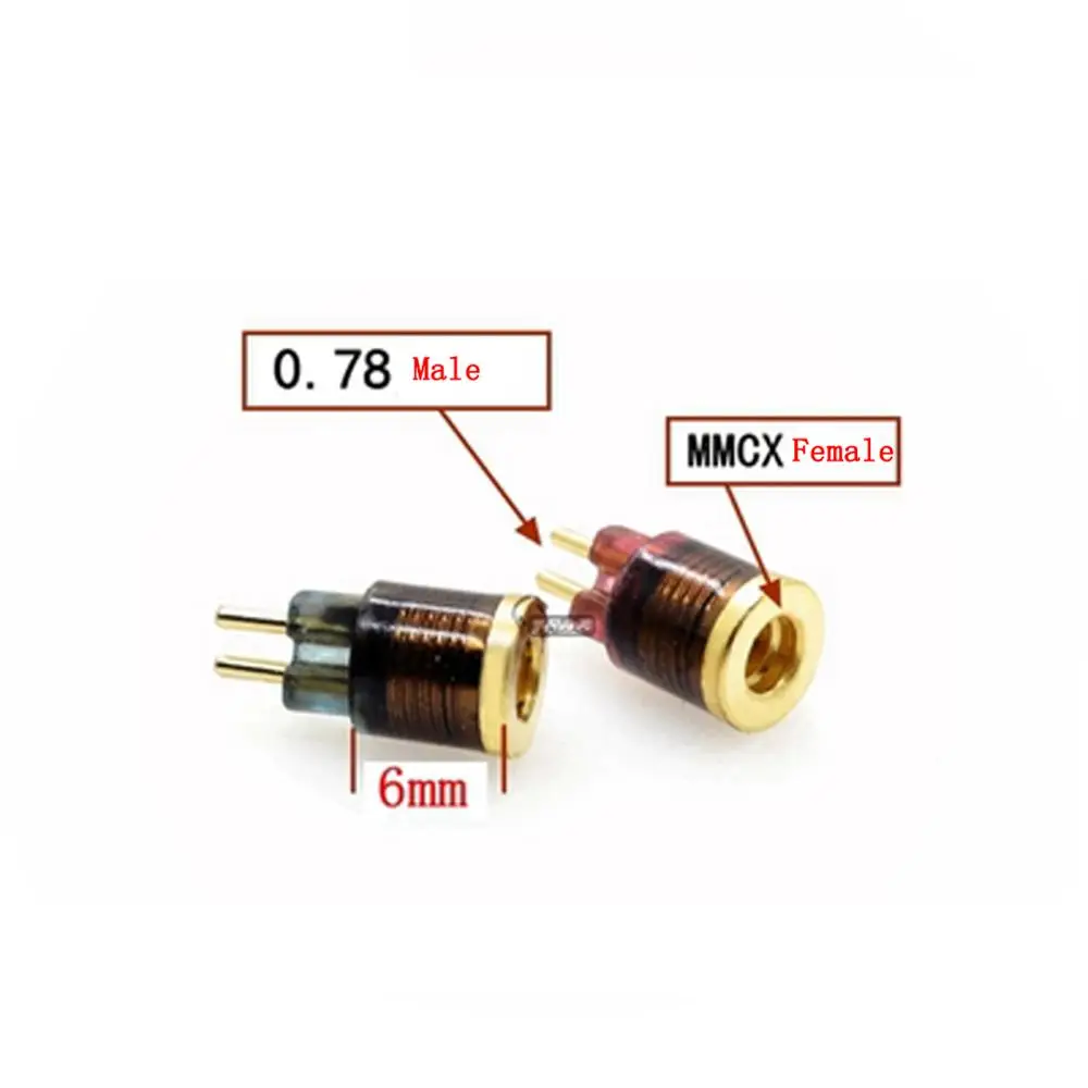 

pair Headphone Plug for W4r UM3x 1964 Heir 10.A IEM8.0 IEM10.0 KZ zs5/zs3 0.78mm Male to MMCX Female Converter Adapter