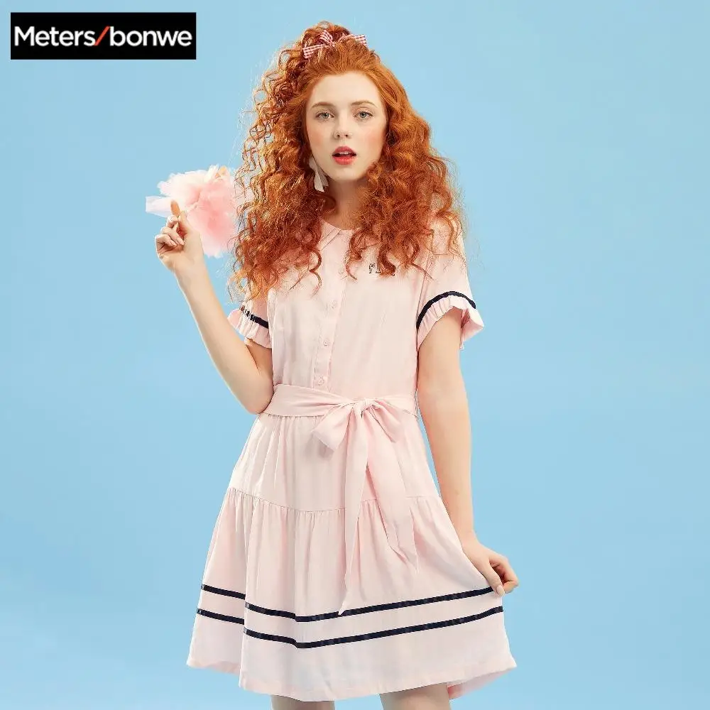 Metersbonwe Брендовое шифоновое платье Дамское весеннее новый стиль кукольный