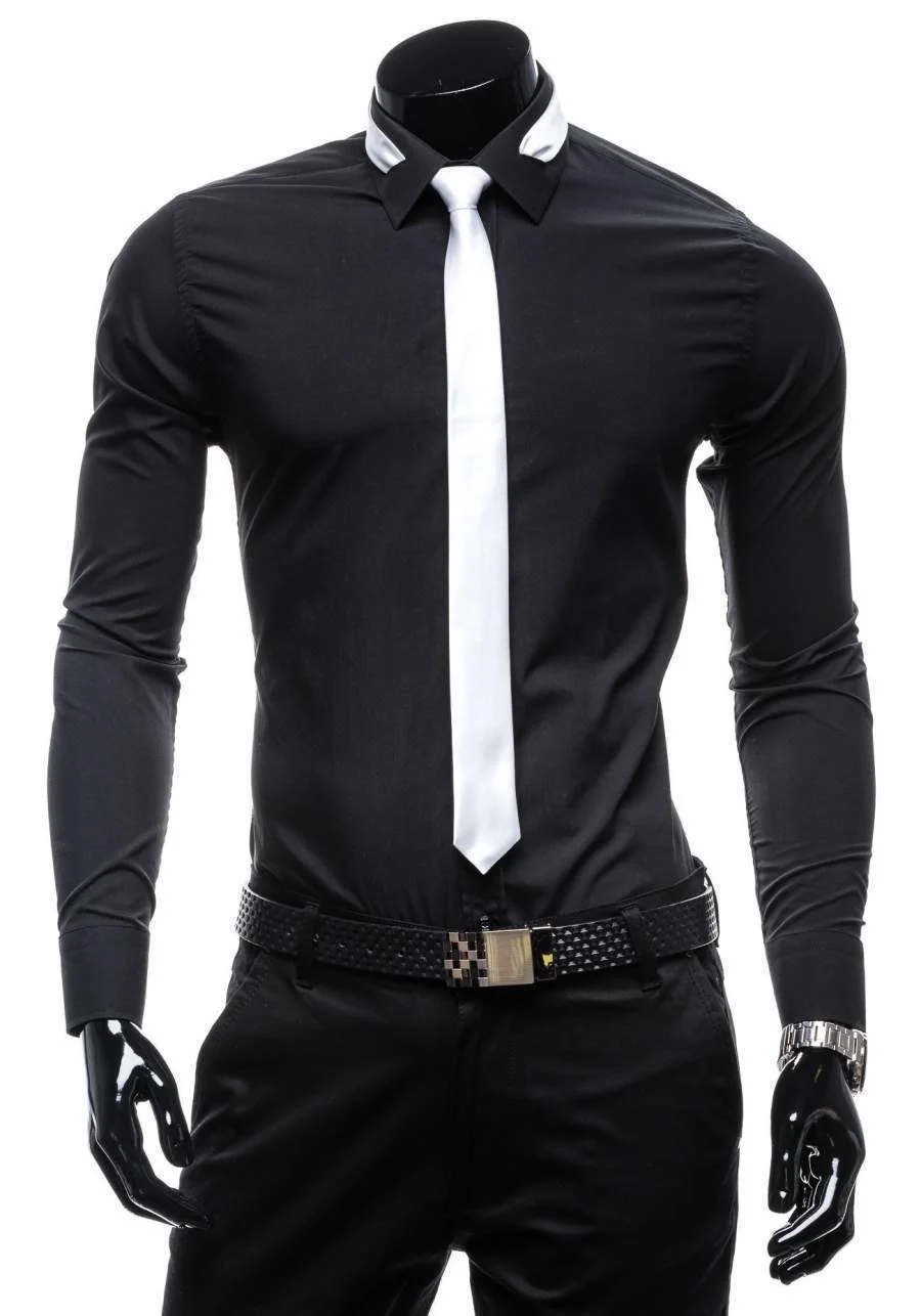 ZOGAA, деловая рубашка, мужская, с длинным рукавом, приталенная, мужская, повседневная, на пуговицах, рубашка, формальная, одноцветная, рубашки, Мужская одежда, Camisa