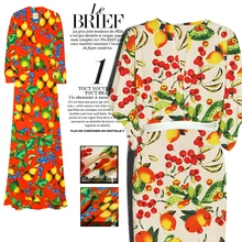 115 см фруктовая шелковая ткань с принтом 12 мм шелковая крепдешин ткань летнее воздухопроницаемое платье ткань шелковая ткань