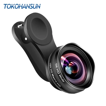 Tokohansun プロ hd カメラレンズキット 0.45X 広角 & 15X マクロレンズ携帯電話レンズ iphone 6s 7 プラスサムスン