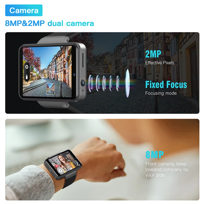 US $149.99 DM101 Max S 4G Android Smart Watch For Men 24 Display Face ID 2000mAh 3GB 32GB 8MP Dual Camera GPS Bluetooth Smartwatch 2020