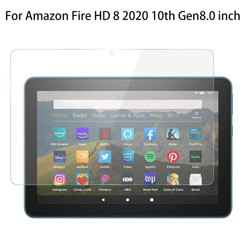 Tablet Glass Film For Amazon Fire HD 8 2020 10th Gen 8.0 inch Screen Protector Tempered HD8 | Компьютеры и офис