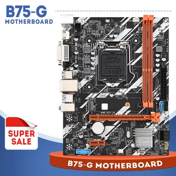 

LGA1155 B75 Desktop Motherboard i3 i5 i7 CPU Support SSD M.2 NVME WIFI Memory DDR3 Board with VGA HDMI DVI Port
