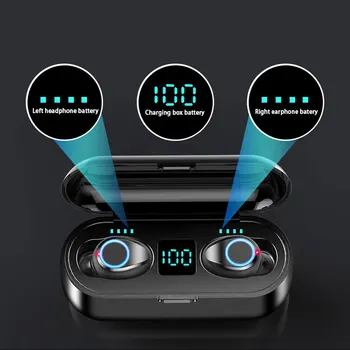 

FLUXMOB F9 touch Wireless TWS Earbuds Bluetooth 5.0 Earphone Mic HD calls Sport Headset With charging BOX For charge smartphone