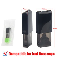 5 шт. MK II Pod 1 мл картридж для JUUL COCO коробка Vape мод запасные части для электронных сигареты для устройства Стартовые наборы