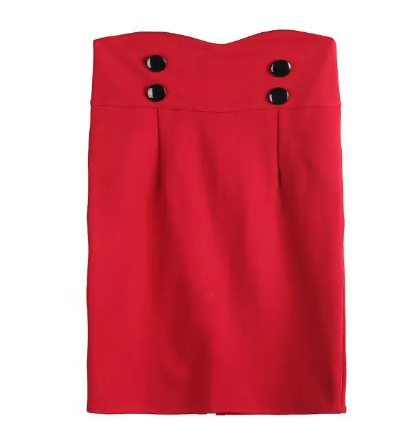 Юбка-карандаш с высокой талией размера плюс облегающая модная женская юбка миди красная Черная Женская юбка с разрезом модная Jupe Femme S 5XL - Цвет: Wine  red