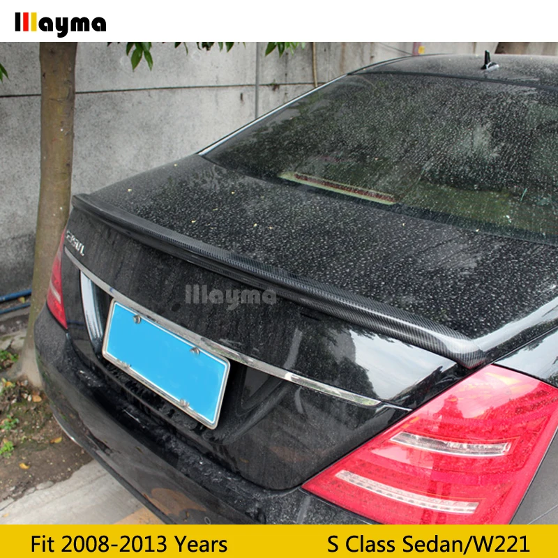 Спойлер для заднего крыла из углеродного волокна Mercedes Benz S class 4Door S350 S400 S500 W221 2008 2013