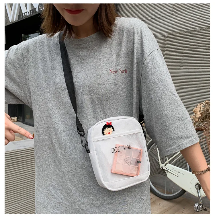 Canvas Bag Women's Shoulder New Style Korean-style Versatile Fashion Summer Hipster Candy Shoulder Bag Phone Package