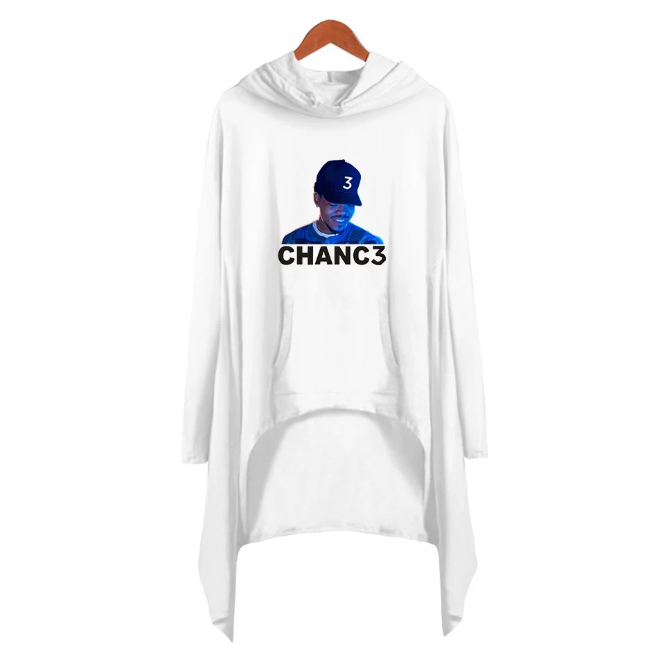 Chance The Rapper платье с капюшоном женское уличное платье с длинными рукавами тренд горячая Распродажа Досуг толстовки платье - Цвет: white