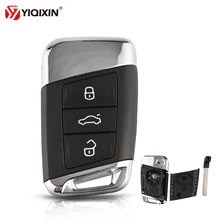 Yiqixin 3 botão inteligente remoto carro chave caso escudo fob para volkswagen vw magotan b8 superb skoda a7 passat variante 2015-2019