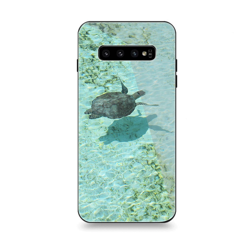 Мобильный чехол для телефона Стекло для samsung A10 A20 A30 A40 A50 A60 A70 S7 край S8 Plus Note 8 9 S10 крышка морская черепаха цвета морской волны