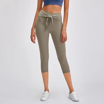 NWT Women Squat Proof High Waist Workout Fitness Capri  Butter Soft Nylon Training Yoga Sport Cropped Capris 4