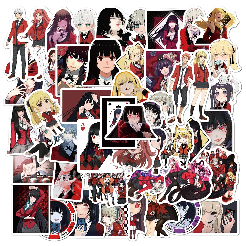 10/30/50PCS Anime Kakegurui Sticker Decal Laptop Skateboard Luggage Water Cup Gift Toy PVC Waterproof Sticker Wholesale