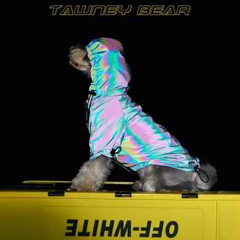 

Reflective Dog Raincoat Fashion Colorful Dog Clothes French Bulldog Windbreaker Yorkie Waterproof Dog Coat For Pug Pets Clothing