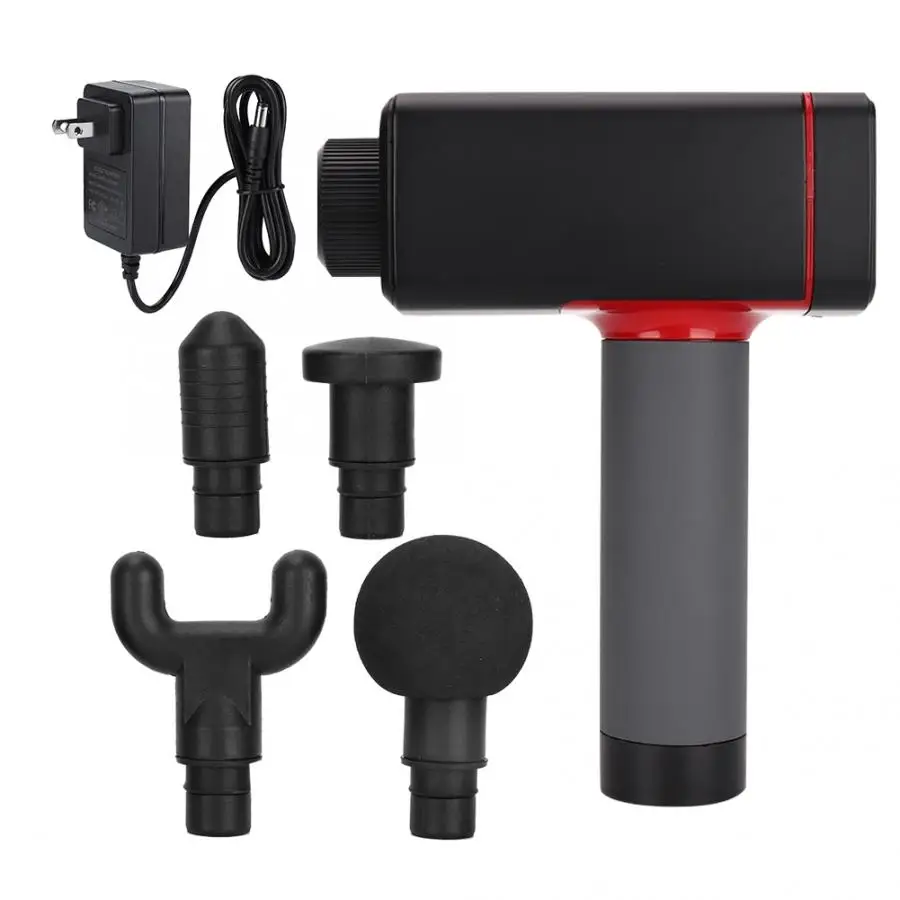 Red US PLUG Татуировка машина Электрический фасции пистолет мышечный Стимулятор боль Уменьшение усталости тела Расслабляющий массажер ручка для микроблейдинга - Цвет: Red US PLUG