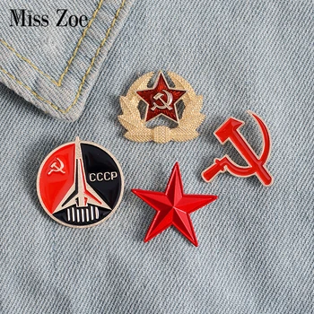

CCCP Enamel Pin Custom Cold War Badge USSR Brooches for Bag Lapel pin Buckle Vintage Jewelry Gift for Military Fans Friend