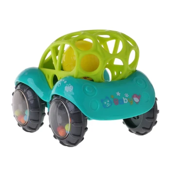 

Baby Infant Rattle Roll Car Toy Soft Flexible Sounds Perfect Teething Kids Play