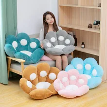 Coussin de siège en forme de pattes d'animaux en peluche, coussin de patte de chat en peluche, oreiller de canapé en peluche, décoration d'intérieur, chaise, cadeau pour enfants 