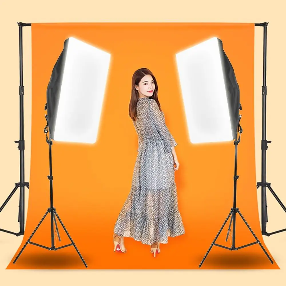 

2 Sets of Photography Lighting Kit Universal Softbox Lighting Kit Professional Light Stand Set For Portraits Video Shooting