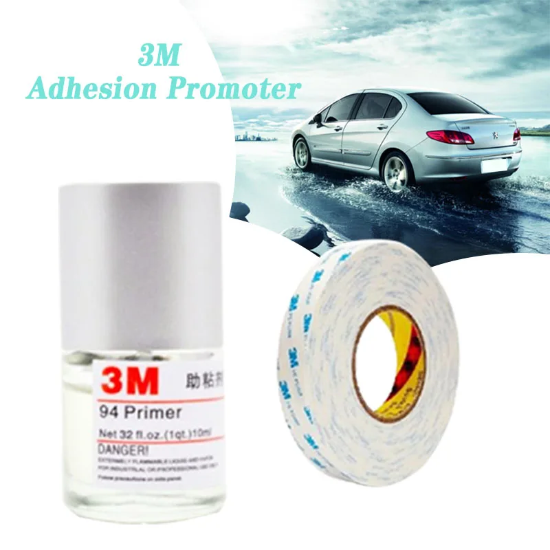 Powerful 10ML 3M 94 Car Primer Double-sided Adhesive Adhesion Promoter Adhesive Increase Stickiness Car Door Styling For Tape