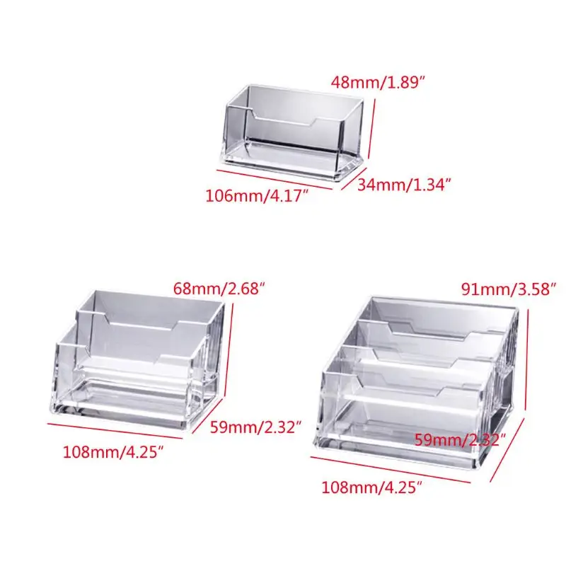 5 шт Акриловые Пластик прозрачный Рабочий стол Бизнес для хранения карт, держатель Дисплей Бизнес держатель для карт