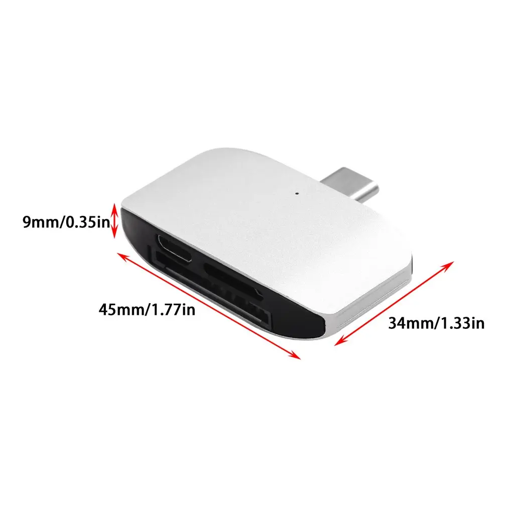 3 в 1 USB 3,0/Micro 2,0/type C 3,0 кард-ридер безопасность цифровая карта TF t-мигающий кард-ридер комбинация для ПК ноутбука type C