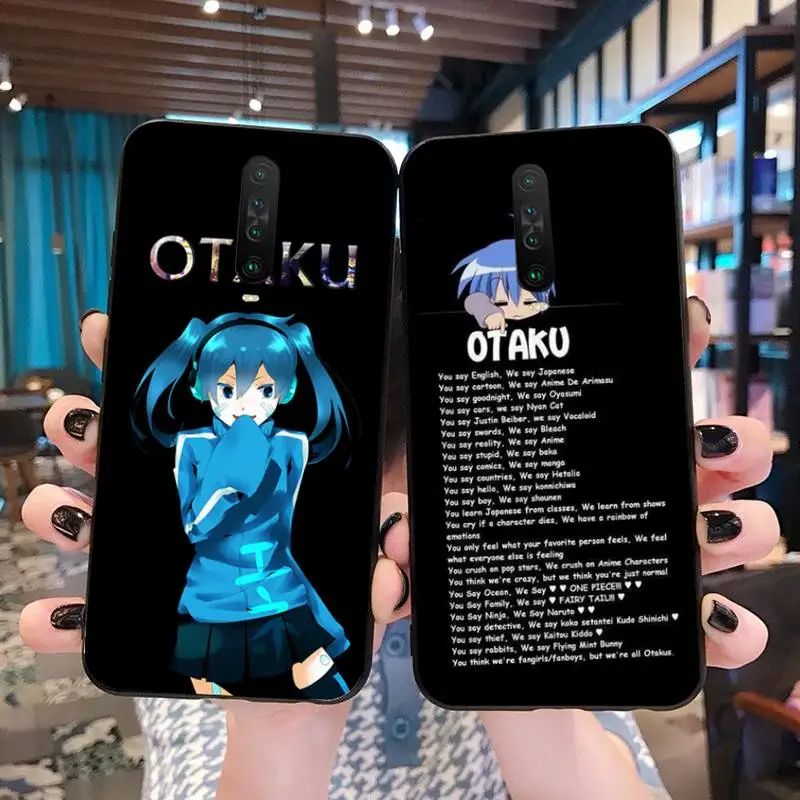 Чехол CUTEWANAN в стиле японского аниме otaku черный мягкий корпус искусственная кожа