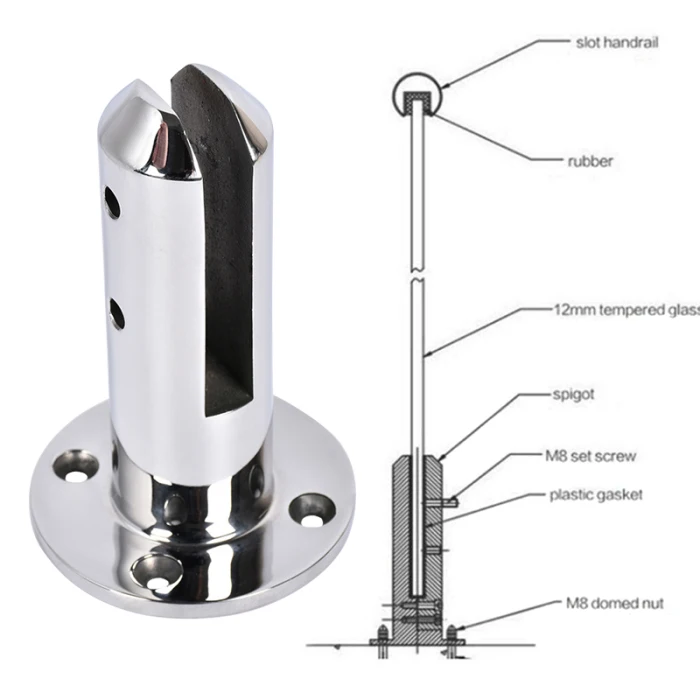 Новинка, из нержавеющей стали стеклянный зажим пол для бассейна стенд фиксированные фитинги зажим прочный