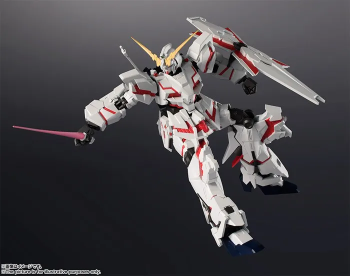 Bandai Gundam Вселенной GU воина гундама Yuanzu Единорог крыльев бабочки на готовой продукции ПВХ figma модель игрушка кукла аниме Рисунок