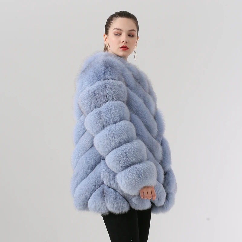 QIUCHEN PJ19059 Новое поступление натуральный Лисий мех Женская зимняя куртка Высокое качество Натуральная кожа куртка горячая распродажа