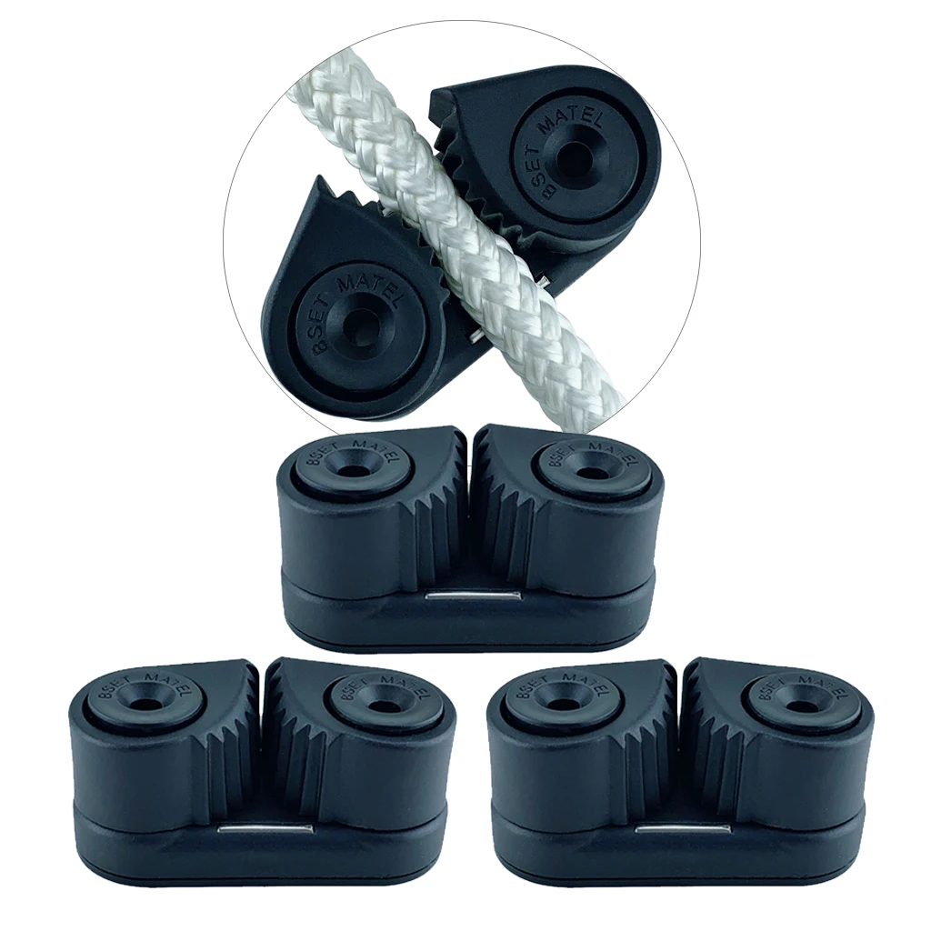 3x Marine Composite Cam Cleat Nylon Sailing Sailboat Ball Bearing Cam