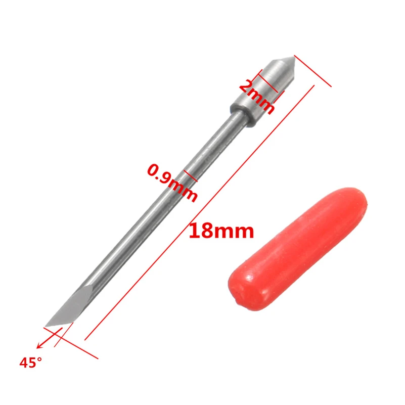 KZTech 15 шт. Cb09 сверчок лезвия для Graphtec CB09U Силуэт КАМЕЯ лезвия виниловый резак плоттер нож 30 45 60 градусов 19 мм 0,9 мм