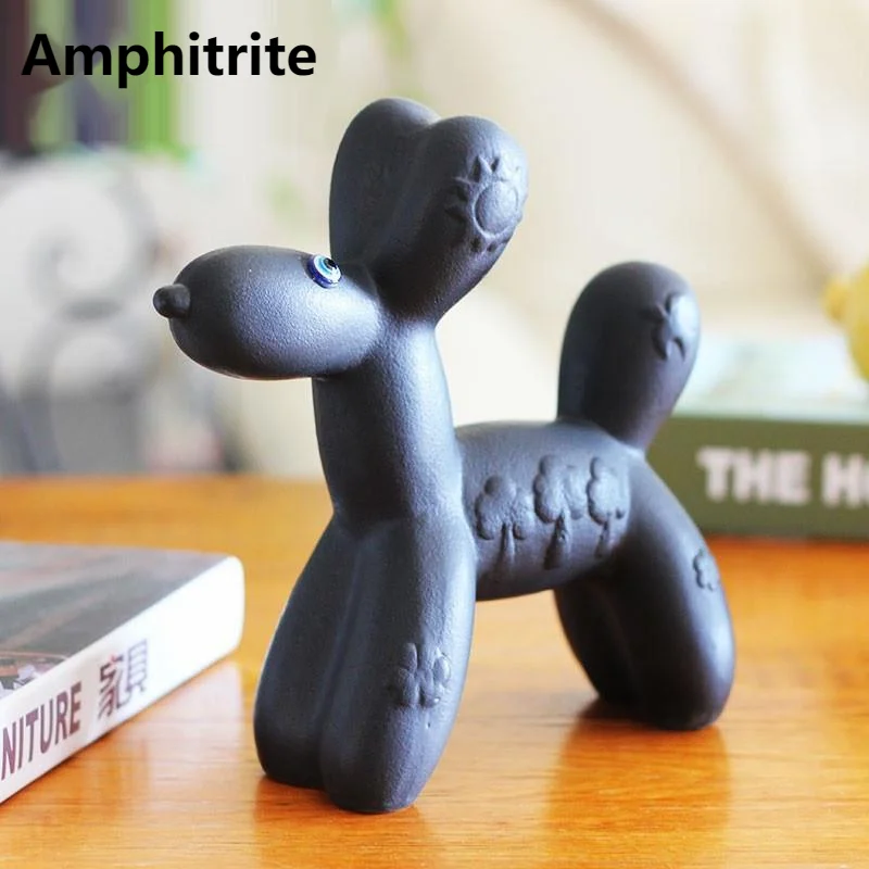 

Long Modern Beautiful Balloon Dog Art Sculpture Animal Creative Statue Handcrafted Ceramics House Decorations Wedding Garden