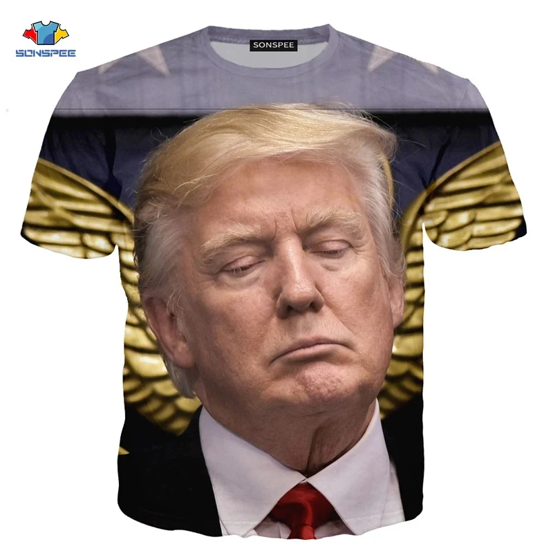 13 SONSPEE футболка с Дональдом Трампом футболка с 3D забавными мышцами и Трампом модная мужская одежда в стиле хип-хоп Детская рубашка мужская рубашка с американским рисунком - Цвет: 13
