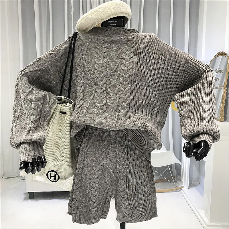 ALPHALMODA 2019 зимний женский модный Свободный пуловер Ретро стиль твист толстый