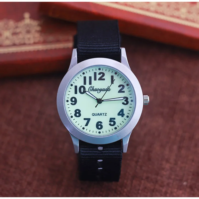 2024 CYD High Quality Boys Girls Outdoor Sport Quartz Wristwatches Students Learning Time Clock Fashion Luminous Canvas Watches 4
