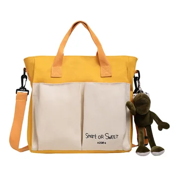 

Beibaobao Brand Women's Handbags Luxury Canvas Big Tote Bag Cute Pendant Shoulder Bags For Women 2019Girl dimensional bag Design